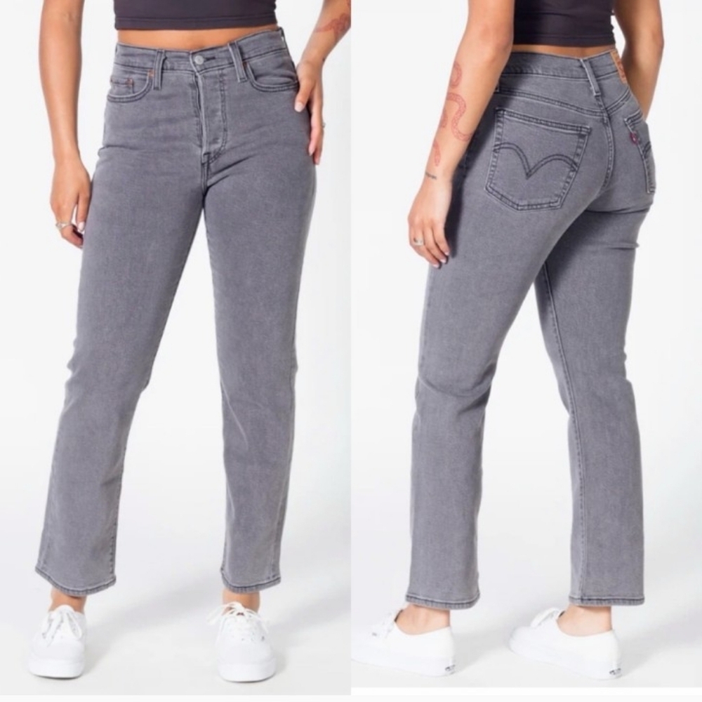 Levi's Gray Wedgie Straight Jeans